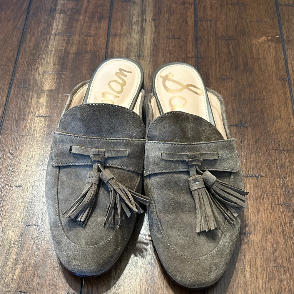 Sam Edelman Green Suede Woman’s Tassel Loafers Size 5.5 GUC